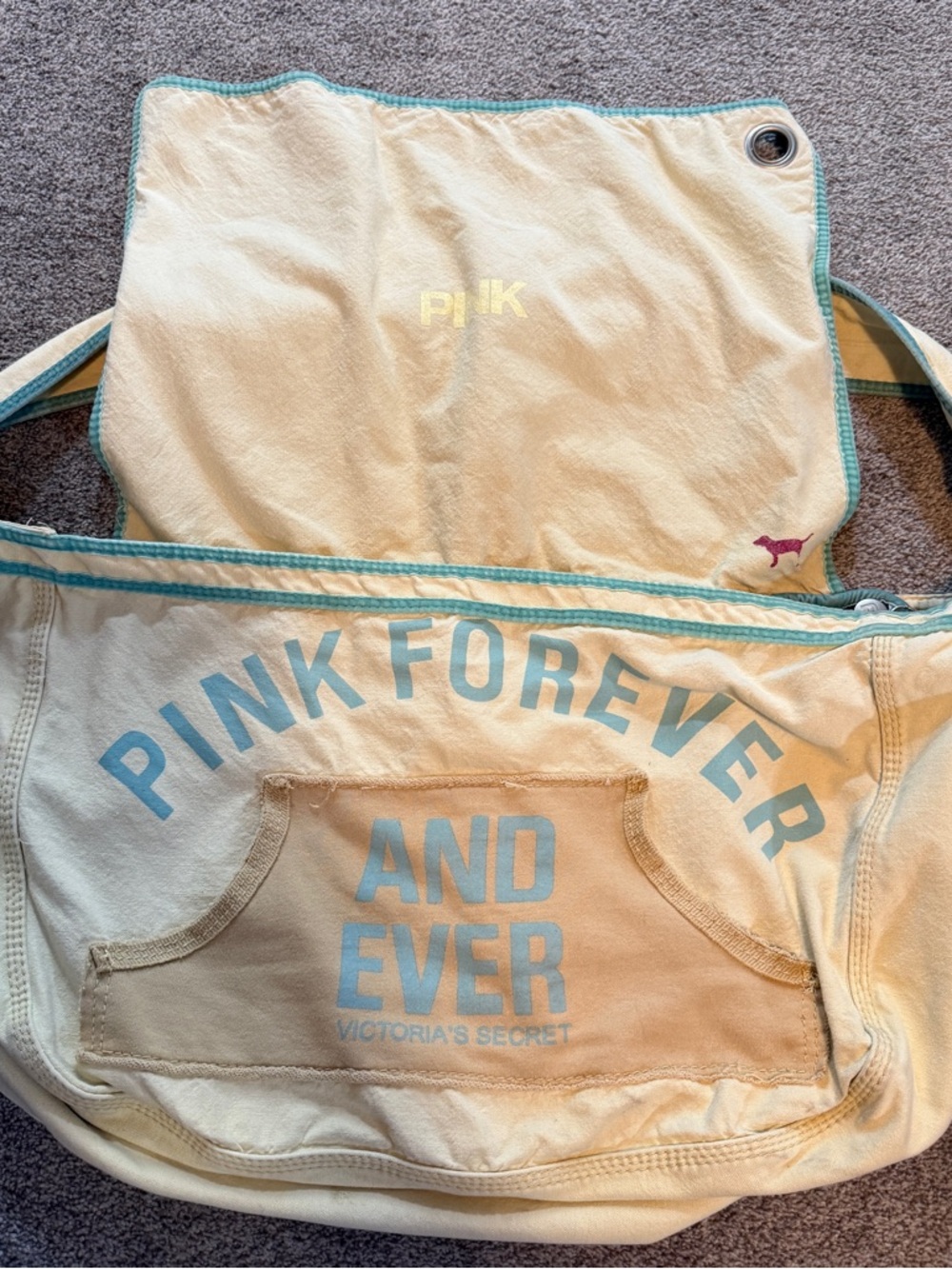 Victoria Secret PINK Graphic Canvas Satchel - Picture 2 of 13